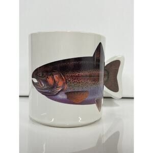 Vintage Mug 1990 Rainbow Trout Salamander Coffee Mug Fish Tail Handle Taiwan